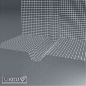 LIKOV Profil bosážní tkaninový LBP-U2 roh vnitřní drážka 30/17mm, profil 240/100/100mm